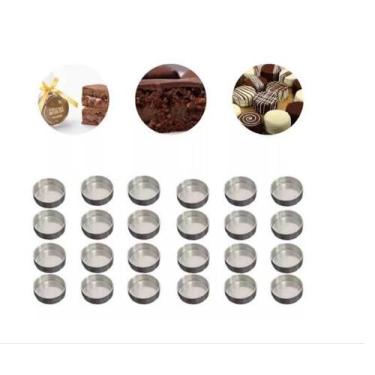 Imagem de 24 Forminhas Para Pão De Mel N2 Alumínio Mede 6,5x2,5 - Silpan Formas