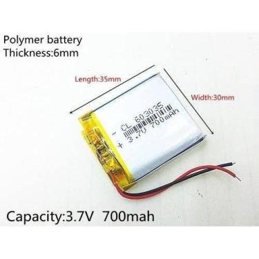 Imagem de Bateria com  3.7v 700mah  603035 - bgb