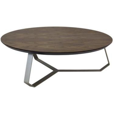 Imagem de Mesa Centro Liban Baixa Tampo Nogueira Base Grafite 30cm - 62601 - Sun