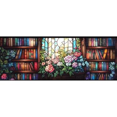 Imagem de Reofrey Kits de arte de diamante DIY para adultos, livro de flores, kits de pintura de diamante com strass redondo para adultos, tela bordada em ponto cruz para artesanato, decoração de parede de casa