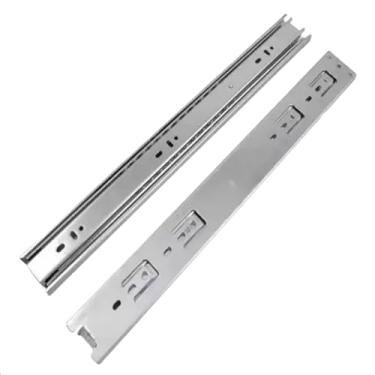 Imagem de Par Corrediça Telescópica Mini Light 40cm – Kit Trilho para Gaveta em Aço Cromado