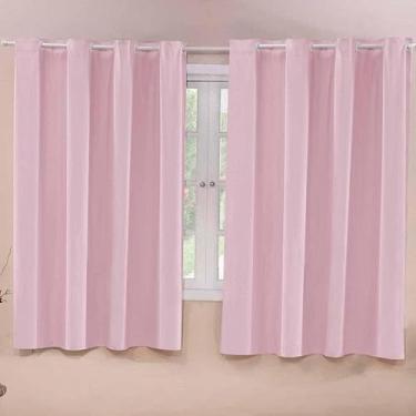 Imagem de Cortina Blackout Corta Luz 2,80m x 1,60m - Proteção Solar e Privacidade para Sala ou Quarto (Rosa)