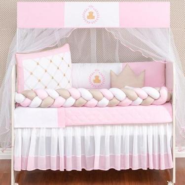 Imagem de Kit De Berço Ursinho Principe E Princesa Bebe Com Edredom - Jm Enxovai