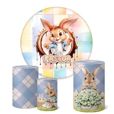 Imagem de Trio Capas Cilindro + Painel Redondo 1,50m Páscoa (K1PSC039)