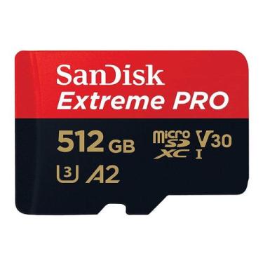 Imagem de Cartão Micro Sd Sdxc Sandisk Extreme Pro 512Gb 170Mb/S U3 A2