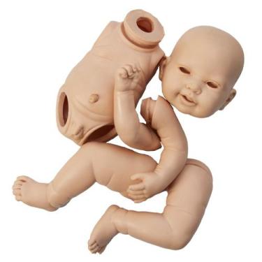 Imagem de Kit Bebe Reborn 43 cm Molde Menino Olhos Direto da Fabrica - Cegonha R