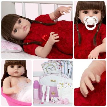 Imagem de Bebe Reborn Realista Nicole Enxoval Completo Envio Imediato - Cegonha 