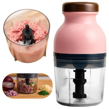 Imagem de Mini Moedor Elétrico Alho Cebola Alimentos Processador 110v Potente Su