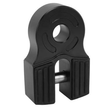 Imagem de Fabater Montagem de Manilha de Guincho, Capacidade de 30000 Lb, Montagem de Gancho de Reboque Plana de Liga de Alumínio Com Pino de Ferro e Guarda de Borracha, Universal para ATV, UTV, (Preto)