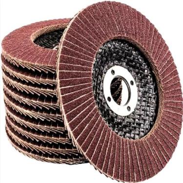 Imagem de 10 Disco Flap 115mm Grãos Lixadeira Pro 4.1/2 Madeira Aço - Startools