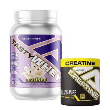 Imagem de Kit Tasty Whey 3w Adaptogen 900g com Creatina Adaptogen 300g - Adaptog