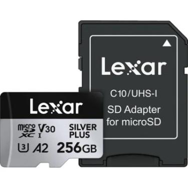Imagem de Cartão Memória Lexar Micro Sd Xc 256gb 205mb/s Uhs-i V30 Silver Plus Lmssipl256g-bnanu.
