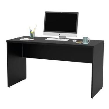 Imagem de Mesa De Escritório Escrivaninha 1.40x60 Tampo 30mm Netmobil - Preto
