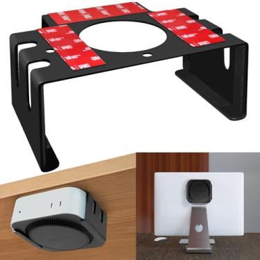 Imagem de Teridokor Suporte sob a mesa para Mac mini M4/M4 Pro 2024, suporte para Mac mini M4 para monitor compatível com VESA, suporte de parede e suporte embaixo da mesa apenas para Mac mini M4 e M4 Pro