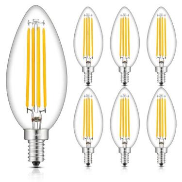 Imagem de Lâmpada LED de candelabro CrLight 8W 800lm 3000K E12 regulável, pacote