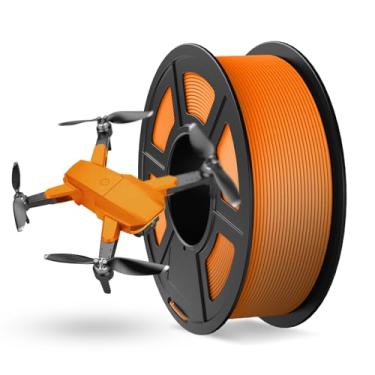 Imagem de JAYO Filamento PETG fosco rápido 1,75 mm laranja 1,1 kg, filamento de impressora 3D de alta velocidade 30-600 mm/s, alta dureza e resistência a impactos, carretel de 1,1 kg (1,1 kg)