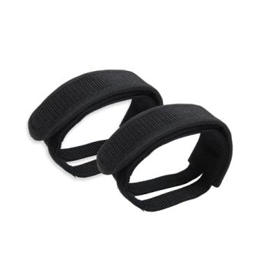 Imagem de 2 pares de tiras de pedal de bicicleta, tiras de clipes de dedo do pé para bicicleta de engrenagem fixa, correias de pedal de bicicleta para bicicleta infantil e crianças, alça de pedal antiderrapante