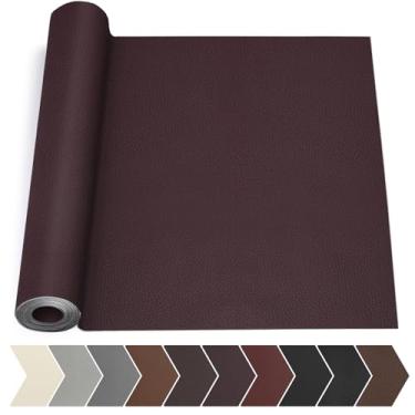 Imagem de Fadoub Fita de reparo de couro, kit de reparo de couro de 43 x 200 cm para móveis, adesivo de reparo autoadesivo grande fita de vinil para sofá, interior de carro, sofá, interior de carro, assentos de