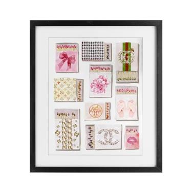 Imagem de Stupell Industries Glam Girl Matchboxes Impressão emoldurada preta sob vidro design por Ziwei Li, 21 x 17