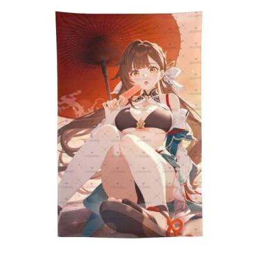 Imagem de LIEGBMEU Sexy Bikini Hot Anime Girl Tapeçaria 152.4 cm x 228.6 cm Interior Exterior Wall Quilt Art Decoração de Tapeçaria Caprichosa, Aa096