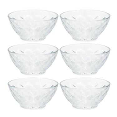 Imagem de Jogo Sobremesa Vidro Cumbuca Tigela Bowl 165ml 6 Peças - Vale Importad
