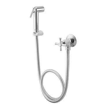 Imagem de Ducha Higiênica com Registro 1850 Linha Tetra 1/4 de Volta Cromado Meber