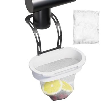 Imagem de Cesta de Coador para Pia | Filtro para Resíduos Alimentares | 50 Sacos de Malha Incluídos Evita Entupimento Suprimentos Domésticos para Resíduos, Chá, Cabelo, Tecido e Raspas de Comida