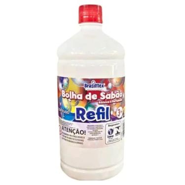 Imagem de Refil Líquido 1L para Máquina de Bolha de Sabão Arminha – Atóxico, Perfumado, Seguro para Crianças, Diversão em Festas, Brinquedos e Eventos ao Ar Livre