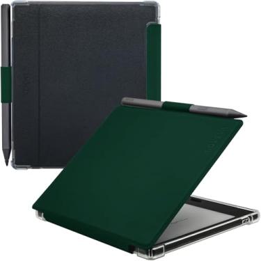 Imagem de GOVTVA Capa com suporte de caneta para Onyx Boox Go Color 7 (geração 1/2, 2024/2025)/Boox Go 7 capa ultrafina aprimorada automática hibernar/despertar com parte traseira de TPU transparente e fecho