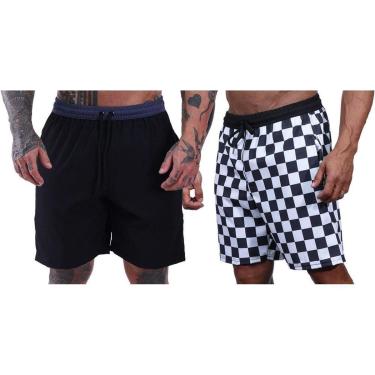 Imagem de Kit 2 Bermudas em Tactel Com Elastano MXDConceito Com Bolsos-Masculino