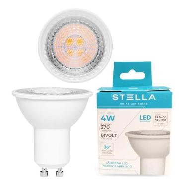 Imagem de Lâmpada Led Dicróica Mr16 4w Gu10 Branco Neutro 4000k - STELLA, Bivolt