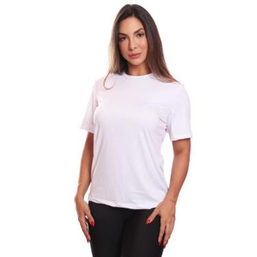 Imagem de Camiseta Feminina Dry Fit Básica Lisa Proteção Solar UV Térmica Blusa 