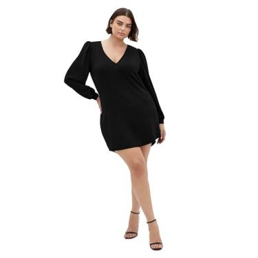 Imagem de City Chic Vestido feminino plus size - Quiero Mini, Preto, 48