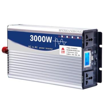 Imagem de 3000W 12V 24V 48V 60V 72V Inversor de potência de onda senoidal pura com 2 AC Outlet DC para inversor de energia AC 110V/220V,60V to 110V