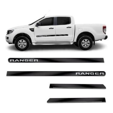 Imagem de Kit Friso Lateral Personalizado Modelo Largo Cor Preto Ranger 2013 a 2