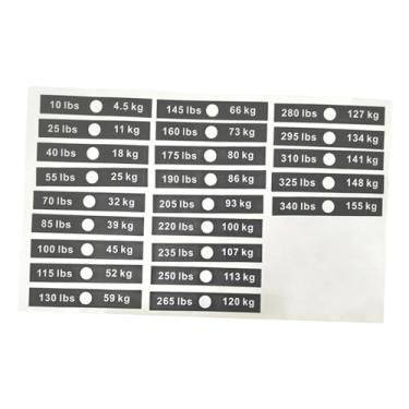 Imagem de IEUDNS Etiquetas adesivas para pilhas de peso, etiquetas de peso autoadesivas para musculação, treino, equipamentos de exercícios, acessórios, 11.8 Cm X 1.9 Cm