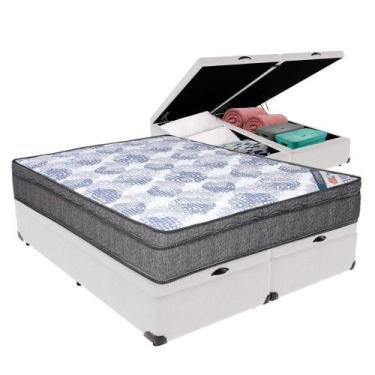 Imagem de Cama Queen Baú visual disponível na cor Preto Colchão Ortobom Isosuper
