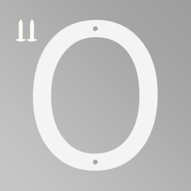 Imagem de Números de casa branca de 12 cm para uso externo, letras de metal para placas externas, letras de endereço de casa de alumínio antiferrugem para decoração de porta da frente, escritório e jardim