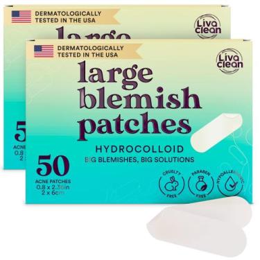 Imagem de Adesivos hidrocolóides para acne LivaClean LC 100 CT, pacote com 2