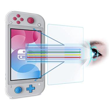 Imagem de McgojoHi Película de vidro temperado antiluz azul [pacote com 2] para Switch OLED de 7 polegadas [cuidados com os olhos, alivia a fadiga ocular] bloqueia a luz azul prejudicial excessiva e