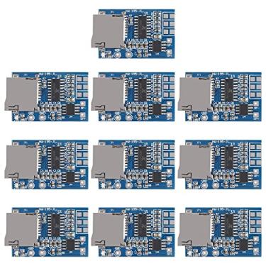 Imagem de UMLIFE Placa decodificadora MP3 de cartão TF de 10 peças, 3,7 V/5 V, módulo amplificador de 2 W para suporte Arduino, modo de áudio de rádio FM