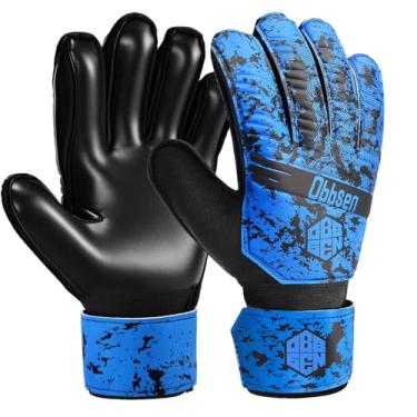 Imagem de Obbsen Luvas de goleiro de futebol para crianças, jovens e adultos, luvas de goleiro de aderência forte com proteção de dedos, homens/mulheres/meninos/meninas