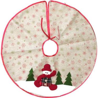 Imagem de Saia para Árvore de Natal Decorada Rústica Boneco de Neve 60cm - Maste
