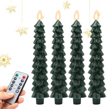Imagem de Rrlihjgu Velas Para Árvore De Natal | Luzes De Vela De Festa Operadas A Pilhas - Iluminação Sem Chama Para Decoradores De Casa Lareira Sala De Estar Mesa De Jantar Hotel Apartamento Restaurante