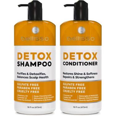 Imagem de Conjunto de shampoo e condicionador Bellisso Detox para cabelos oleoso