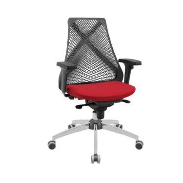 Imagem de Cadeira de Escritório Bix X+ Base Cromada Regulável NR17 - Plaxmetal, 