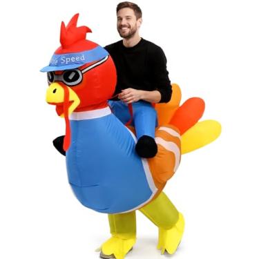 Imagem de NatuBeau Fantasia inflável de peru para adultos, Dia das Bruxas, Ação de Graças, fantasia de peru para adultos, homens, mulheres, festas, festivais, cosplay