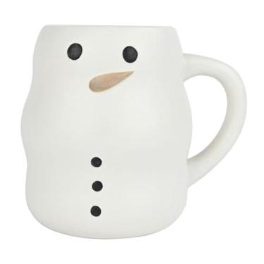 Imagem de Sweet Water Decor Caneca de café boneco de neve, caneca de Natal de cerâmica de 600 ml, segura para lava-louças e micro-ondas, copo grande de inverno para café, chá e chocolate quente, presentes de