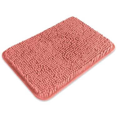 Imagem de PureSwan Tapete de banheiro pequeno 30,5 x 45,7 cm – Tapete de banho lavável e absorvente, antiderrapante, tapetes de banho de chenille macios grossos para piso de banheiro, chuveiro, pia, tapete de