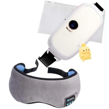 Imagem de Kit Alívio da Cólica com Máscara Bluetooth, Cinta Massageadora Térmica e Squishy Antiestresse – Relaxamento, Sono Profundo e Conforto